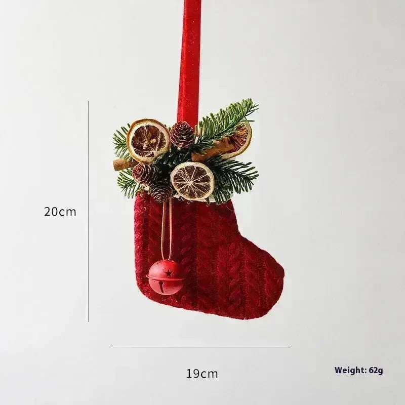 Christmas Decoration Knitted Christmas Stockings Scene Layout - EX-STOCK CANADA