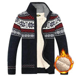 Men's Sweater Warm Velvet Sweatercoat Winter Wool Cardigan Male Casual Thicken Warm Fleece Christmas Sweater For Man - EX-STOCK Canada