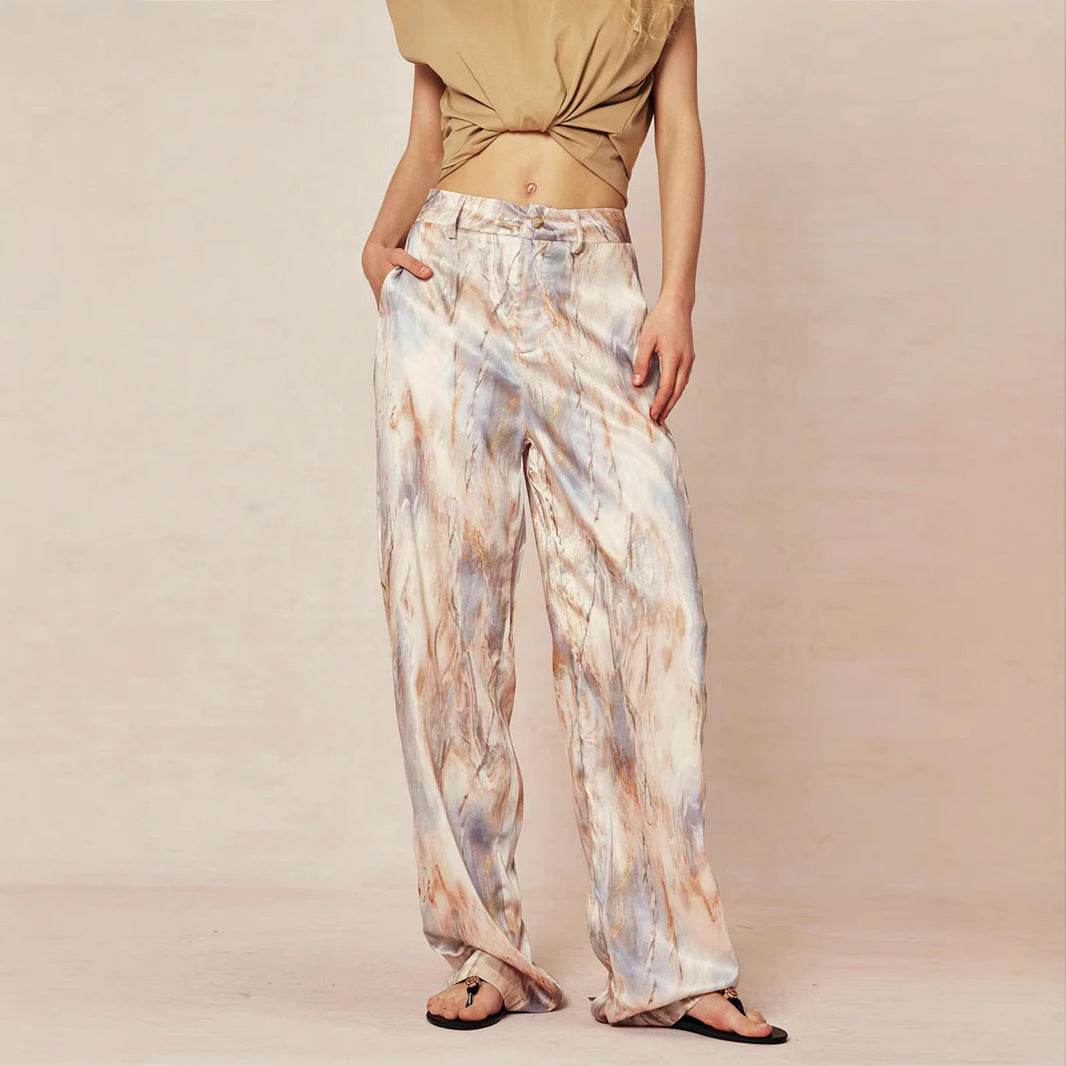 Casual Summer New High Waist Retro Printed Trousers - EX-STOCK Canada