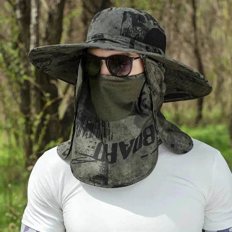 Big Brim Protective Caps Summer Face Cover Sun-proof Mountaineering Bucket Hat - EX-STOCK Canada