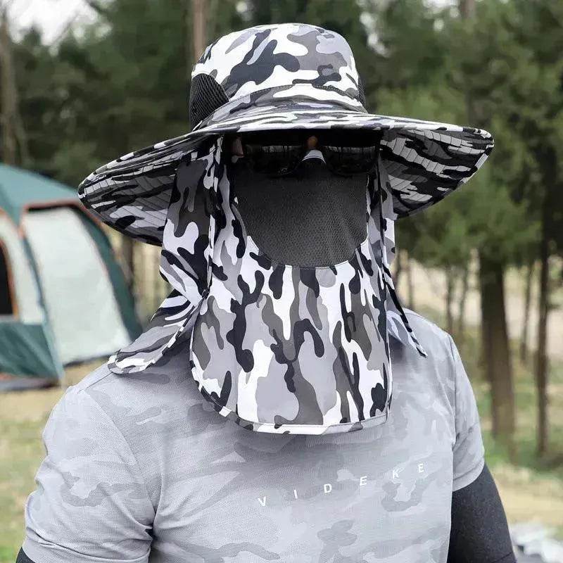 Big Brim Protective Caps Summer Face Cover Sun-proof Mountaineering Bucket Hat - EX-STOCK Canada