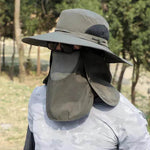 Big Brim Protective Caps Summer Face Cover Sun-proof Mountaineering Bucket Hat - EX-STOCK Canada