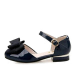 Big Kids' Hollow Velcro Patent Leather Shoes With Bow - EX-STOCK Canada