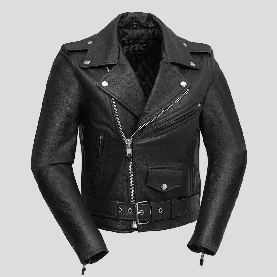 Women’s Motorcycle Leather Jacket. Quilted Thermal Liner & Cowhide 