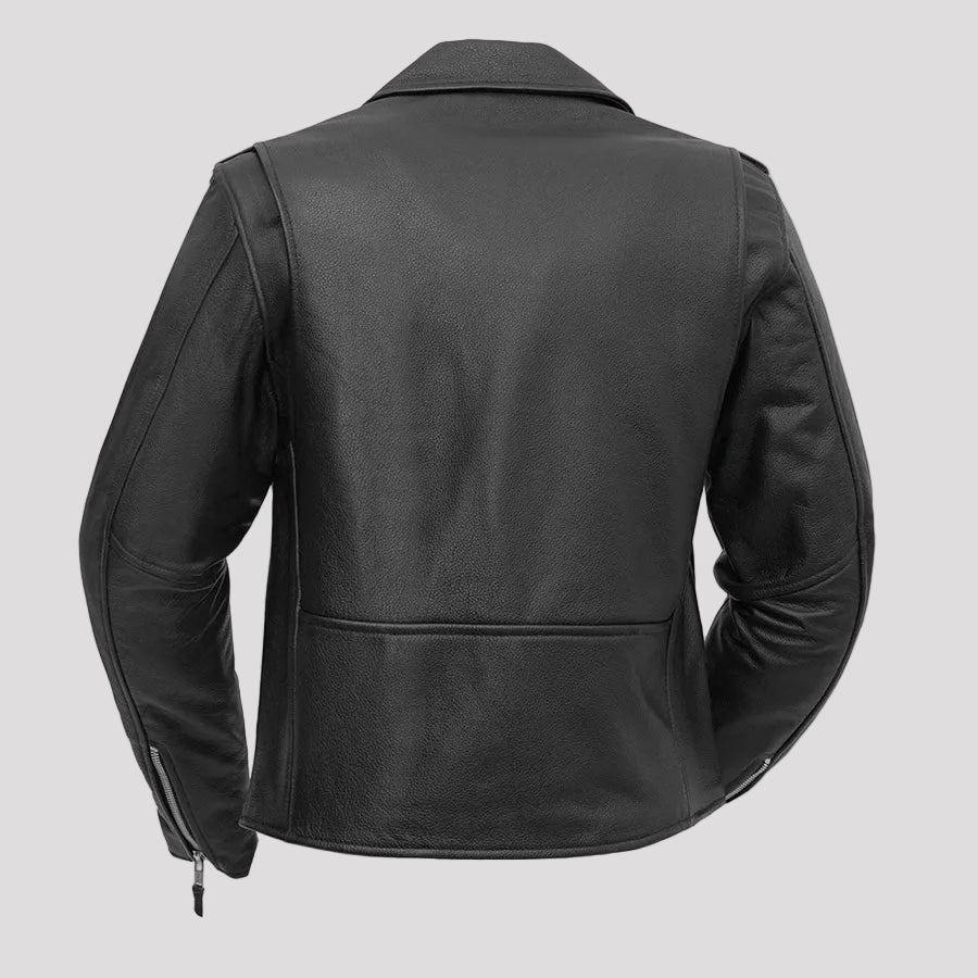 Women’s Motorcycle Leather Jacket. Quilted Thermal Liner & Cowhide 
