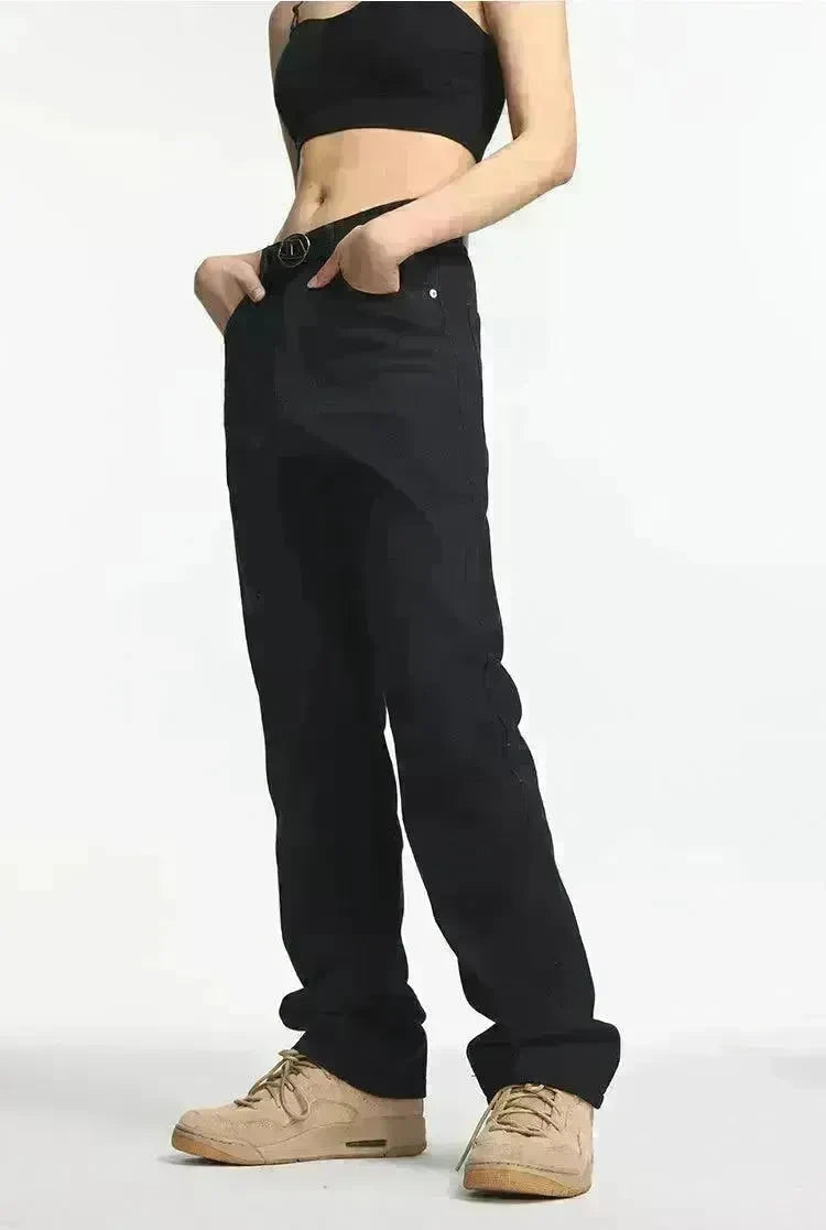 Black All-matching Straight All-matching Jeans - EX-STOCK CANADA