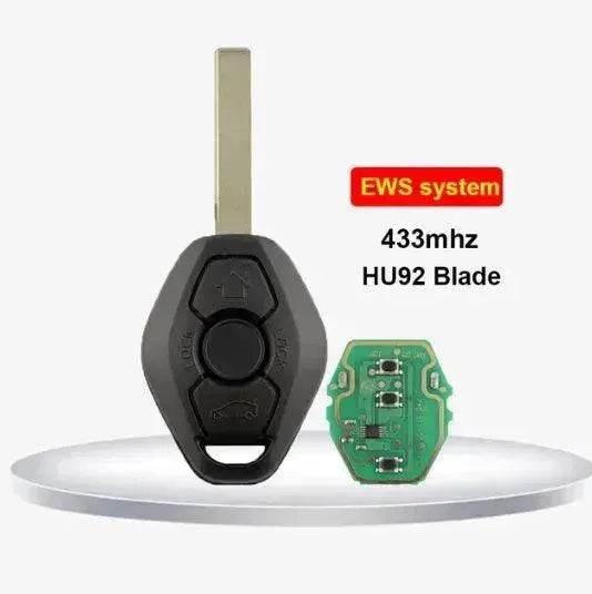 BMW EWS 3 Key Straight Board Replacement Remote Fob Key 315/433 MHZ ID44 HU58 Chip - EX-STOCK Canada
