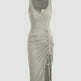 Bottom Drawstring Thread Dress Tight Skirt - EX-STOCK CANADA