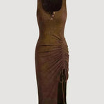 Bottom Drawstring Thread Dress Tight Skirt - EX-STOCK CANADA