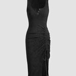 Bottom Drawstring Thread Dress Tight Skirt - EX-STOCK CANADA