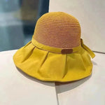Bow Fisherman Hat Summer Straw Sunhat With Large Brim Anti-UV Sunshade And Face Protection Hat Outdoor - EX-STOCK Canada