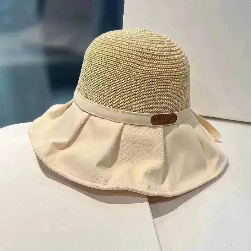 Bow Fisherman Hat Summer Straw Sunhat With Large Brim Anti-UV Sunshade And Face Protection Hat Outdoor - EX-STOCK Canada