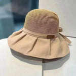Bow Fisherman Hat Summer Straw Sunhat With Large Brim Anti-UV Sunshade And Face Protection Hat Outdoor - EX-STOCK Canada