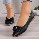 Bowknot Flats Shoes Fashion Casual Pointed Toe Loafers For Women Lazy Shoes - EX-STOCK Canada