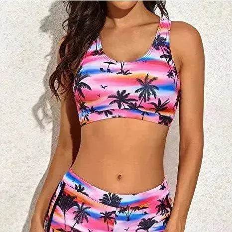 Boxer Three-piece Seaside Vacation Beach Swimsuit - EX-STOCK Canada