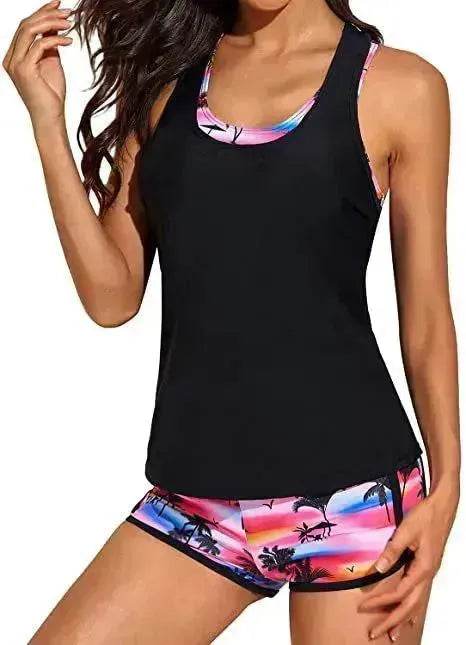 Boxer Three-piece Seaside Vacation Beach Swimsuit - EX-STOCK Canada