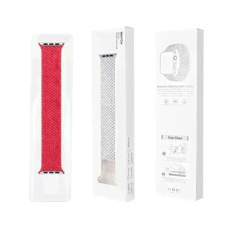 Braided Elastic Single-ring Smart Watchband Box iWatch Strap suitable Apple Smart Watch - EX-STOCK CANADA