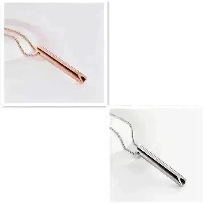 Breathing Necklace Adjustable Breathing Relieve Pressure Ornament Stainless Steel Decompression Jewelry - EX-STOCK CANADA