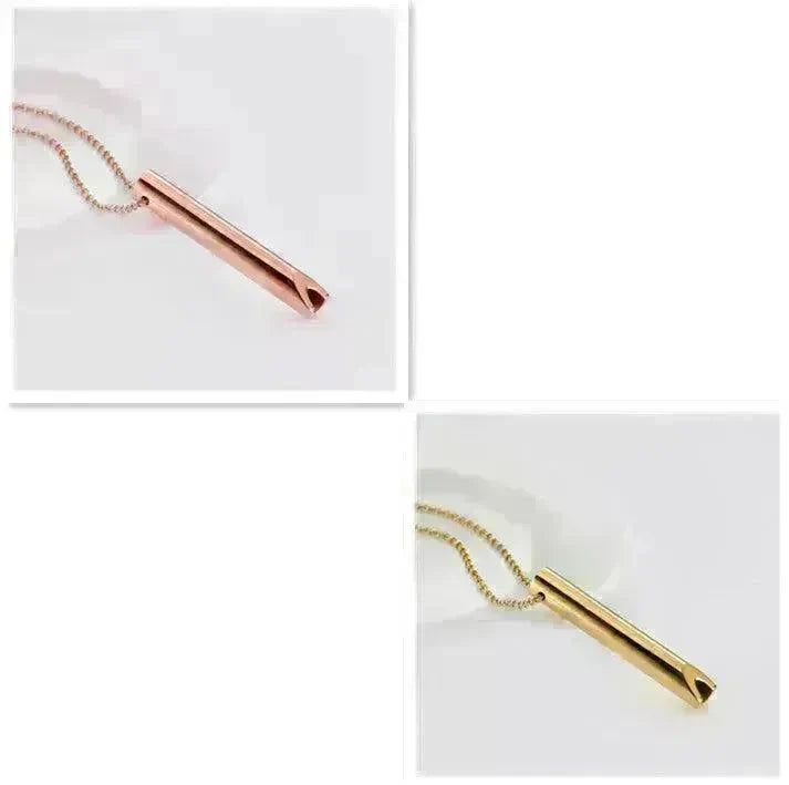 Breathing Necklace Adjustable Breathing Relieve Pressure Ornament Stainless Steel Decompression Jewelry - EX-STOCK CANADA