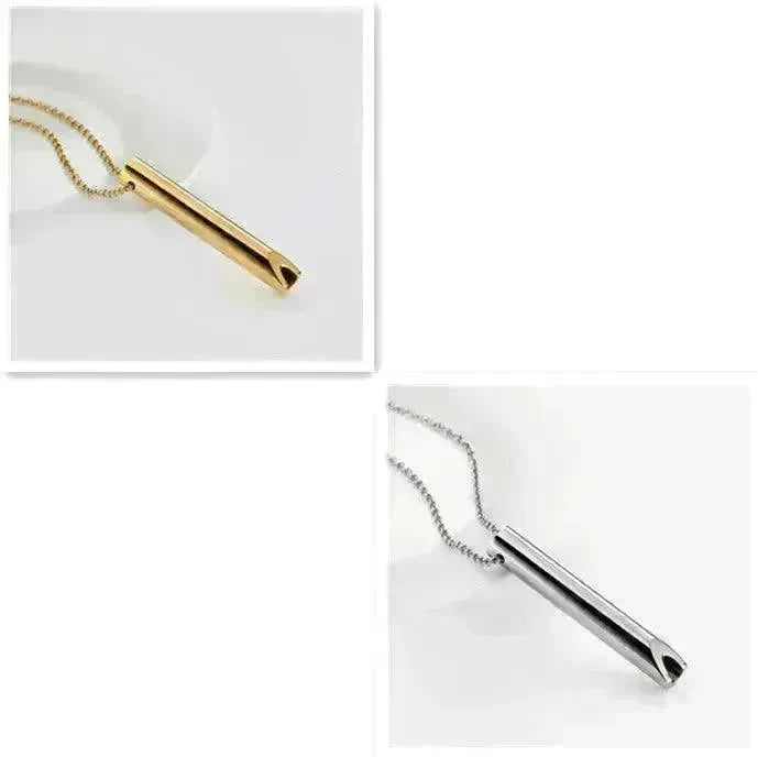 Breathing Necklace Adjustable Breathing Relieve Pressure Ornament Stainless Steel Decompression Jewelry - EX-STOCK CANADA