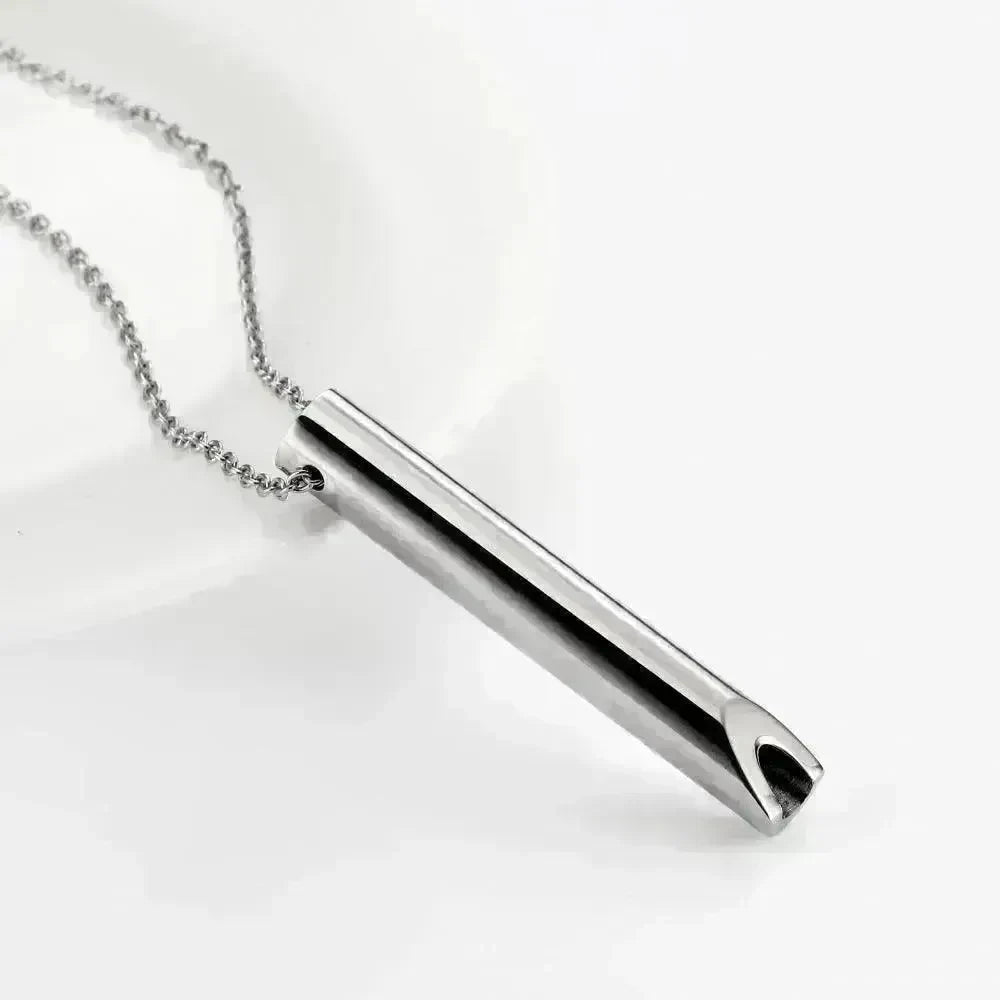 Breathing Necklace Adjustable Breathing Relieve Pressure Ornament Stainless Steel Decompression Jewelry - EX-STOCK CANADA