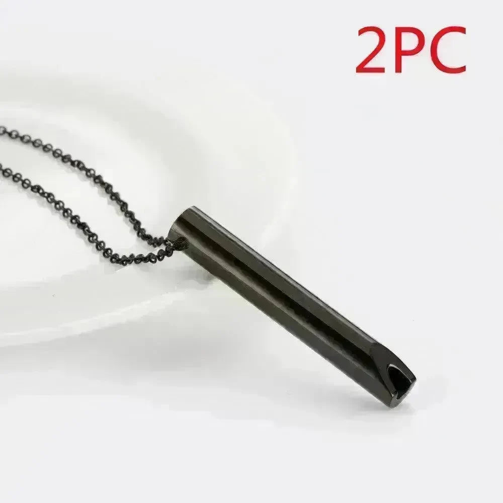 Breathing Necklace Adjustable Breathing Relieve Pressure Ornament Stainless Steel Decompression Jewelry - EX-STOCK CANADA