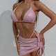 Bright Surface Charming Lacing Bikini Skirt Three-piece Set - EX-STOCK Canada