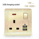British Standard USB Wall Three-hole Power Strip Socket Panel - EX-STOCK CANADA
