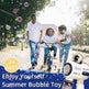 Bubble Gun Machine , Leak Proof Design, Automatic Bubble Blower Maker With Light And Bubble Solution, Summer Outdoor Toys For Birthday Party - EX-STOCK Canada