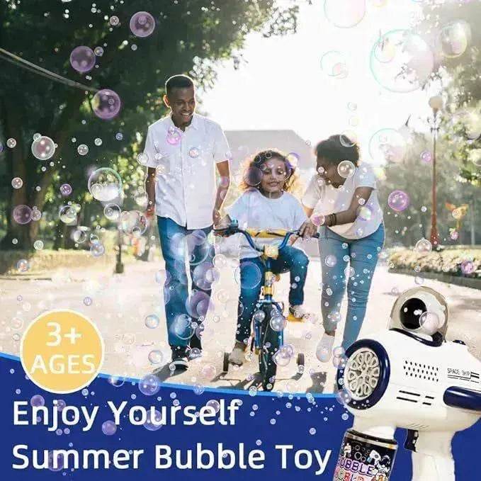 Bubble Gun Machine , Leak Proof Design, Automatic Bubble Blower Maker With Light And Bubble Solution, Summer Outdoor Toys For Birthday Party - EX-STOCK Canada