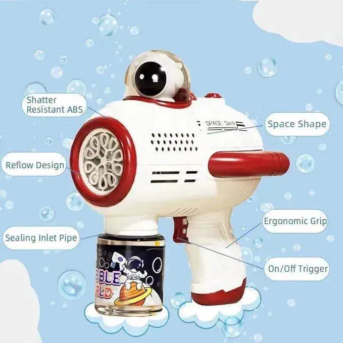Bubble Gun Machine , Leak Proof Design, Automatic Bubble Blower Maker With Light And Bubble Solution, Summer Outdoor Toys For Birthday Party - EX-STOCK Canada