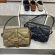 Business Commute Embossed Diamond Stripe Under arm Shoulder Handbag - EX-STOCK CANADA