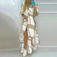 Button Fashion Print Long Sleeve Shirt Sexy Dress Women - EX-STOCK CANADA