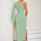 Women's Simple One-shoulder Sleeveless Party Dinner Dress EX-STOCK Canada 