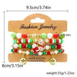 4pcs Christmas Snowman Handmade Beaded Bracelet set gift idea - EX-STOCK CANADA