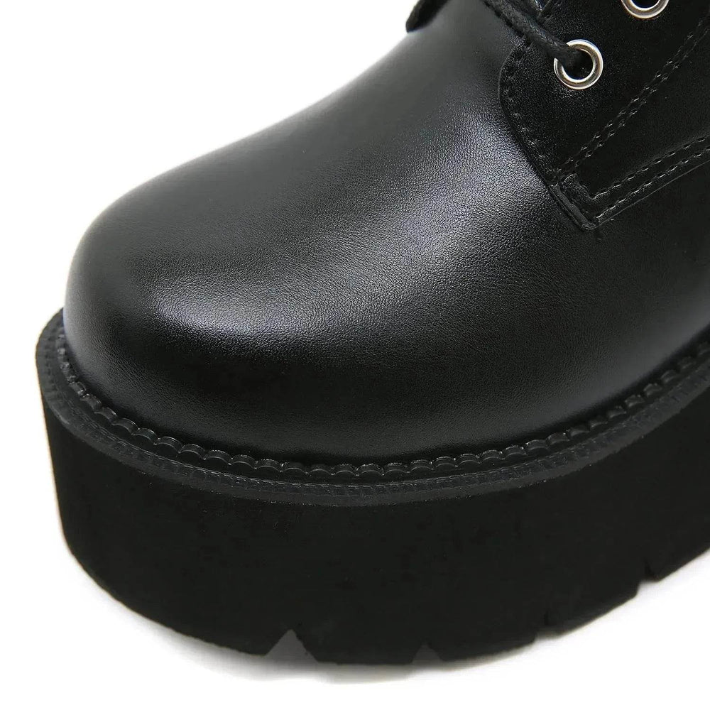 Black Block heeled Buckled Ankle boot Gothic for women - EX-STOCK Canada