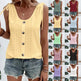 Casual summer U-neck Vest Women Shoulder With Bow Tie Summer blouse top - EX-STOCK CANADA