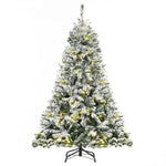 6ft Snow Flocked Artificial Tree 250 LED Light 928 Branches Christmas Season EX-STOCK Canada 