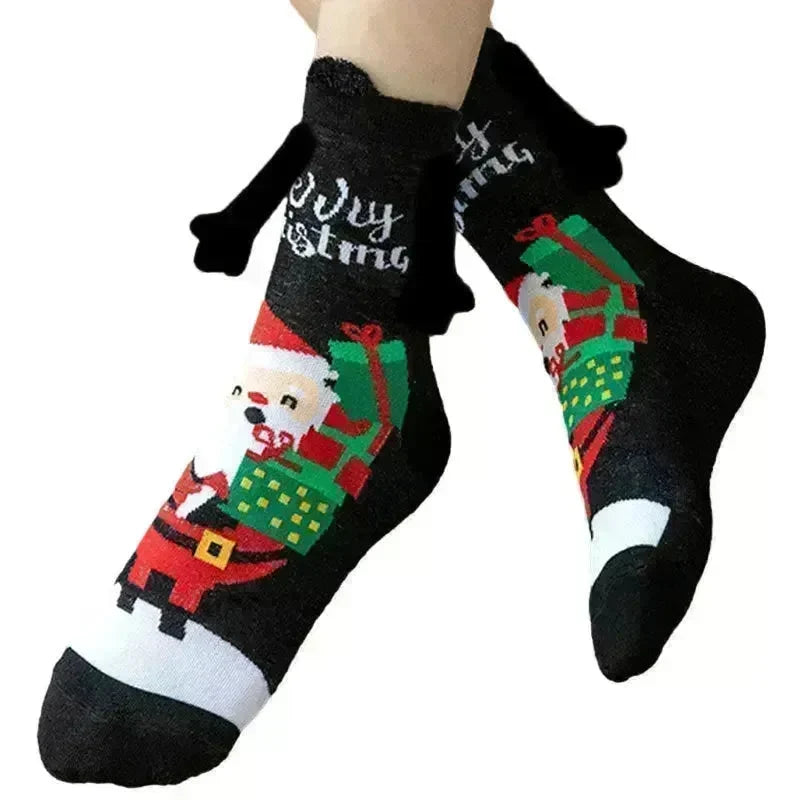 Hand Holding Couple Magnetic Handle Christmas Stockings - EX-STOCK CANADA