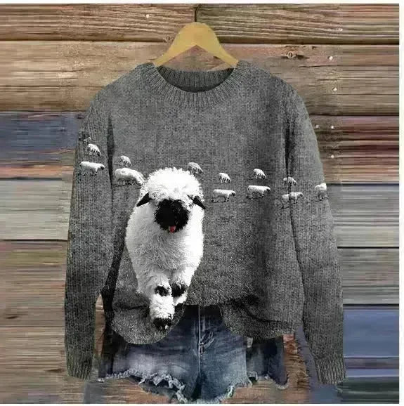 3D Printed Christmas Round Neck Sweater - EX-STOCK CANADA