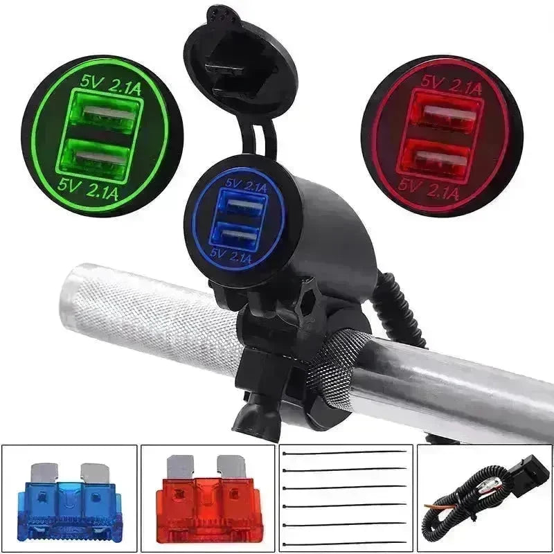 4.2A Dual USB Mobile Phone Motorcycle Car  Charger - EX-STOCK CANADA