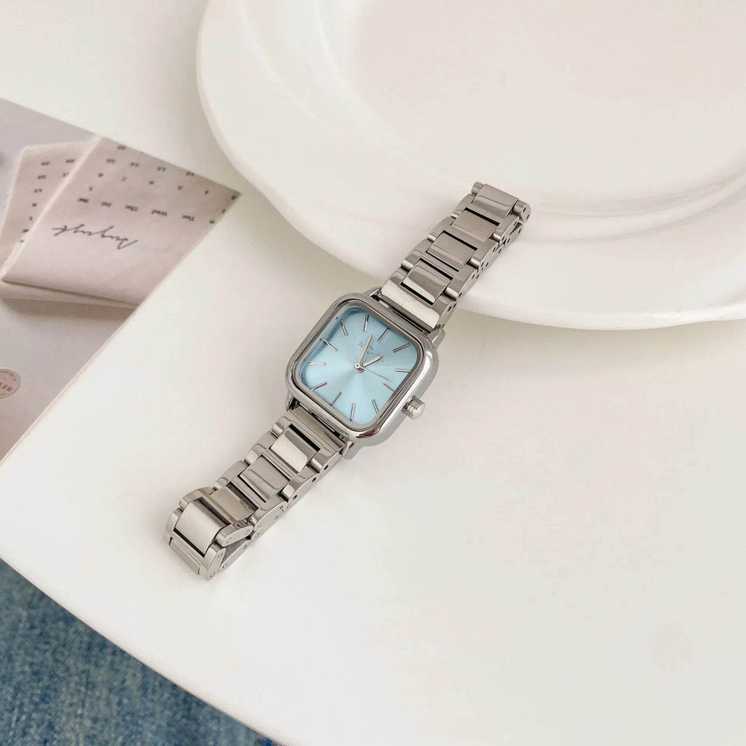 Retro Small Square Watch Female Steel Strap Dress Watch - EX-STOCK Canada