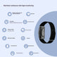Smart Health Fitness Bracelet – Heart Rate, Blood Oxygen & Sleep Tracker | Black, Rose Gold, Silver