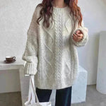 Autumn Winter Twist Knitted Pullover Sweater for WOMEN - EX-STOCK CANADA