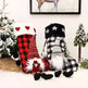 Red And Black Plaid Hanging Feet Stockings Christmas - EX-STOCK CANADA