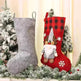 Plaid Three-dimensional Couple Faceless Doll Christmas Stockings Christmas Eve Gift Bag Candy Bag - EX-STOCK CANADA
