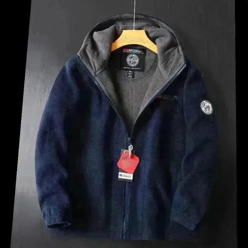 Men Winter Plus Size Men's Brushed Fleece Quarter Zipper Hoodie Sweatshirt Pullover - EX-STOCK CANADA
