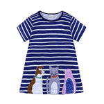 Casual Girls' Skirt gown Cartoon Printed Cotton Dress for kids - EX-STOCK Canada