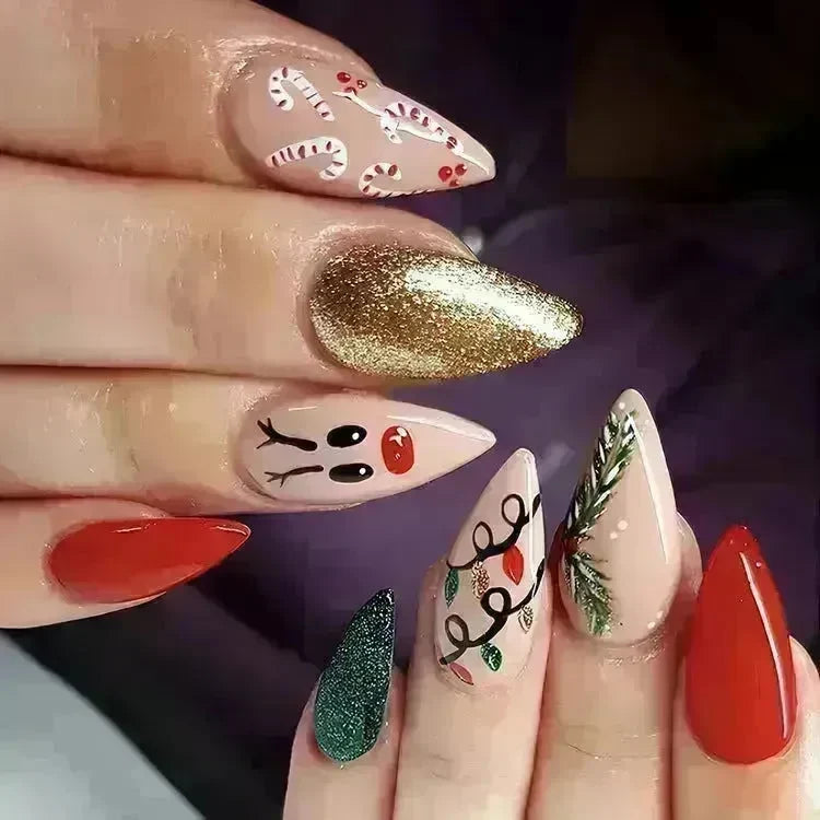 24pcs Christmas False Nail Decal stickers - EX-STOCK CANADA