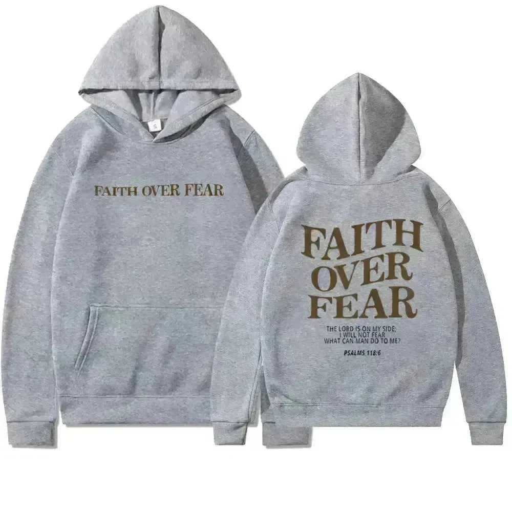 New Hoodie Faith Fear Men's And Women's Printed Sweatshirt - EX-STOCK CANADA